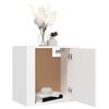 vidaXL Wall-mounted Bedside Cabinet White Engineered wood