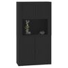 vidaXL Highboard Black Engineered wood Large Highboard Rectangular