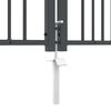 vidaXL Fence Gate with Spear Top Black 120.1"x 68.9" Powder-coated Steel