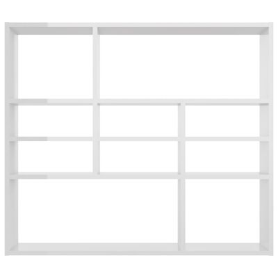 vidaXL Wall Shelf High Gloss White 35.4"x6.3"x30.7" Chipboard
