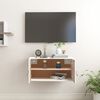 vidaXL Wall Cabinet White Solid pinewood 23.6x11.8x11.8 in Wall mounting