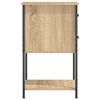 vidaXL Bedside Cabinet Sonoma Oak Engineered wood, Iron Compact