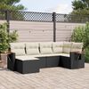 vidaXL Garden Sofa Set Black, Cream White
