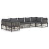 vidaXL Garden Lounge Set Anthracite Poly rattan Large Modular