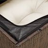 vidaXL Garden Sofa Brown, Cream white