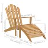 vidaXL Garden Chair Teak Solid Teak wood Standard Ergonomic