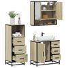 vidaXL Bathroom Furniture Set Sonoma Oak Engineered wood, metal, glass