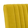 vidaXL Slipper Chair Yellow Velvet, Solid Wood, Plywood Medium Durable