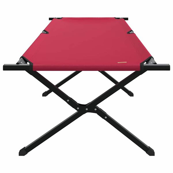 vidaXL Folding Camping Bed Folding Manual Red Oxford Fabric