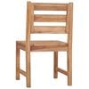vidaXL Garden Chair Set of 2 Natural Teak Solid Teak Wood Regular