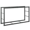 vidaXL Firewood Rack Black 43.3x11.8x24.0" Steel