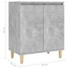 vidaXL Sideboard Concrete Grey Engineered wood, MDF, Solid Eucalyptus wood