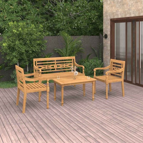 vidaXL Garden Lounge Set Teak