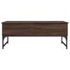 vidaXL Coffee Table Brown Oak Engineered Wood, Metal 39.4x19.7x15.7 in