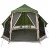 vidaXL Family Tipi Tent Folding with Roof Green 404 x 370 x 270 cm