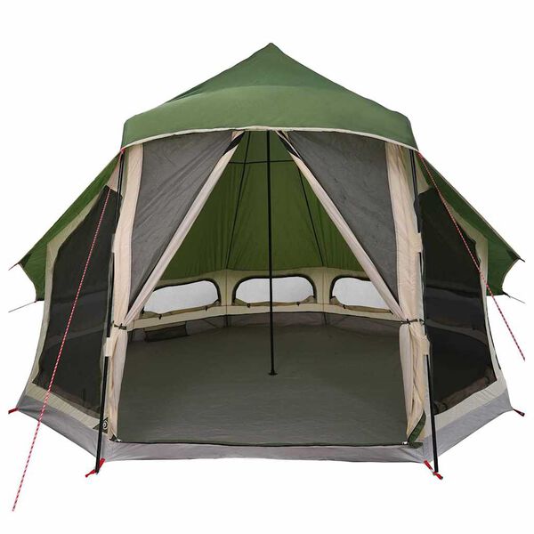 vidaXL Family Tipi Tent Folding with Roof Green 404 x 370 x 270 cm