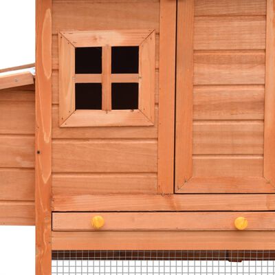 vidaXL Chicken Cage Solid Pine & Fir Wood 66.9"x31.9"x43.3"