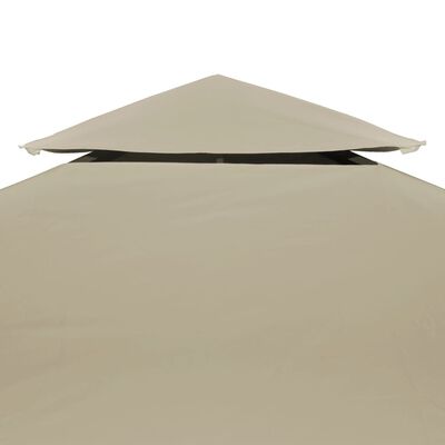 vidaXL Gazebo Cover Canopy Replacement 310 g / m² Beige 118" x 118"