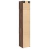 vidaXL Slim Storage Cabinet Brown Oak Engineered Wood Tall