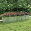 vidaXL Garden Raised Bed Silver Galvanized Steel Extra Long