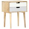 vidaXL Bedside Cabinet Brown and Multicolour Solid Mango Wood