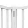 vidaXL Dog Gate Set of 6 White Poplar Wood 118.1 in Foldable
