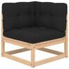vidaXL Garden Lounge Set Wood - Pine Solid Pinewood Medium Modular