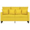 vidaXL 2-seater Sofa Light yellow 100% polyester, metal, textilene
