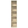 vidaXL Bookcase Sonoma oak Engineered wood Tall Bookcase Rectangular
