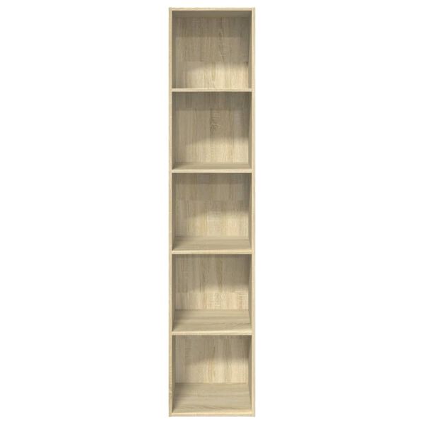 vidaXL Bookcase Sonoma oak Engineered wood Tall Bookcase Rectangular