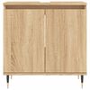 vidaXL Bathroom Cabinet Sonoma oak Engineered wood, iron Small