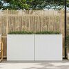 vidaXL Raised Bed White Poly rattan and plastic Large Planters