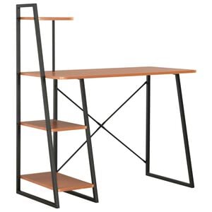 vidaXL Desk Black and brown