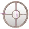 vidaXL Round Garden Mirror Sand Iron Large Decorative Inlays