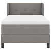 vidaXL Box Spring Bed with Mattress Taupe 31.50 x 78.74 in Fabric