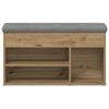 vidaXL Shoe Bench Artisan oak Engineered wood 32.3 x 12.6 x 17.9 in