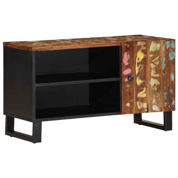 vidaXL TV Cabinet Mixed Color Finish Solid Reclaimed Wood Medium