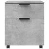 vidaXL File Cabinet Concrete Grey Engineered Wood Medium File Cabinet