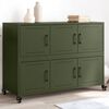 vidaXL Sideboard Olive Green 39.6"x15.4"x28.3" Steel