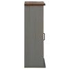 vidaXL Hanging Cabinet Grey Solid pine wood, metal 19.3x8.9x27.6 in