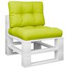 vidaXL Pallet Cushion Bright Green 100% Polyester Medium