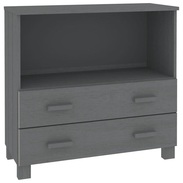 vidaXL Sideboard Dark Gray Solid Pine Wood Medium Sideboard