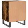 vidaXL Bedside Cabinet Set of 2 Smoked oak Engineered wood, metal Medium
