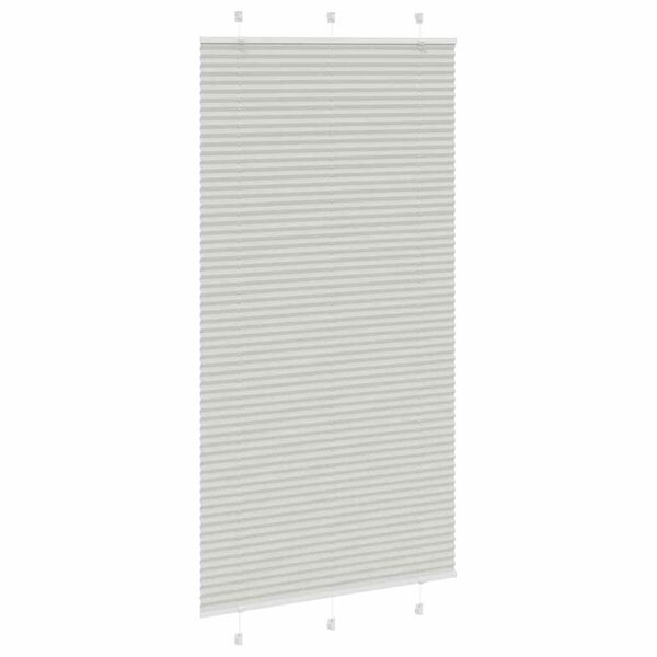 vidaXL Pleated Blind Light grey 100% Polyester 41.3x78.7 in