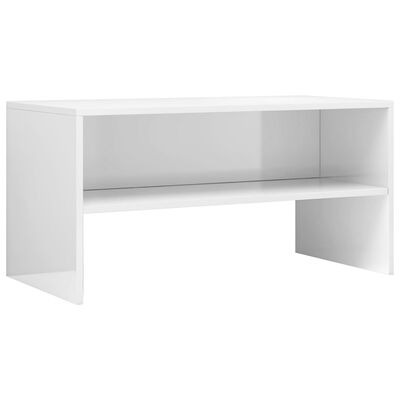 vidaXL TV Stand High Gloss White 31.5"x15.7"x15.7" Engineered Wood