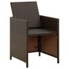 vidaXL Garden Chair Set of 4 Brown PE rattan Standard Durable