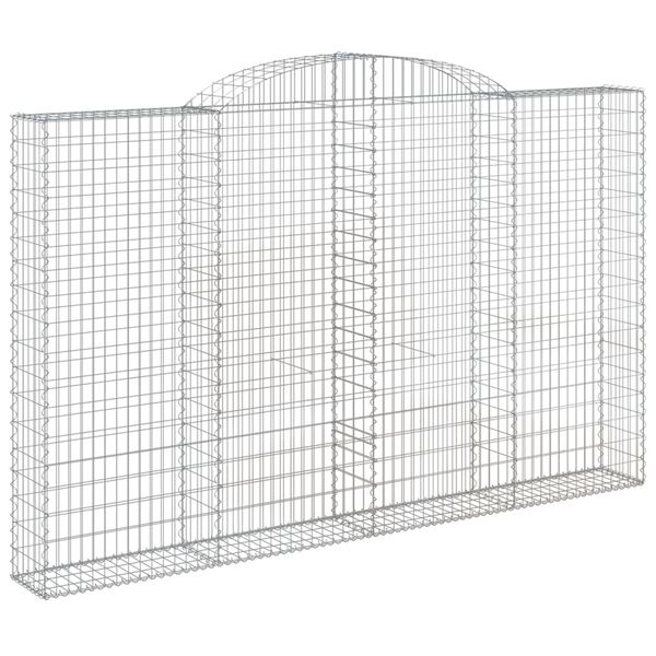 vidaXL Arched Gabion Baskets 5 pcs 118.1x11.8x180/200" Galvanised Iron