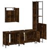 vidaXL Bathroom Furniture Set Smoked oak Engineered wood Medium