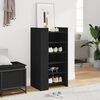 vidaXL Shoe Cabinet Black Engineered wood 20.5x14.8x39.4 in Shoe Cabinet