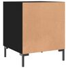 vidaXL Bedside Cabinet Black Engineered wood, iron 15.7 x 15.7 x 19.7 in